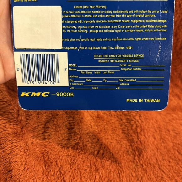 Vtg KMC 9000B Solar Power calculator ( Sealed ) - Picture 4 of 5